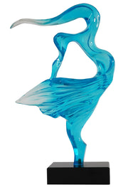 TALL CRYSTAL & MARBLE ABSTRACT SCULPTURE