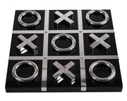 STAINLESS STEEL TIC TAC TOE TABLETOP DECORATIVE GAME SET