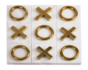 MARBLE TIC TAC TOE TABLETOP DECORATIVE GAME SET