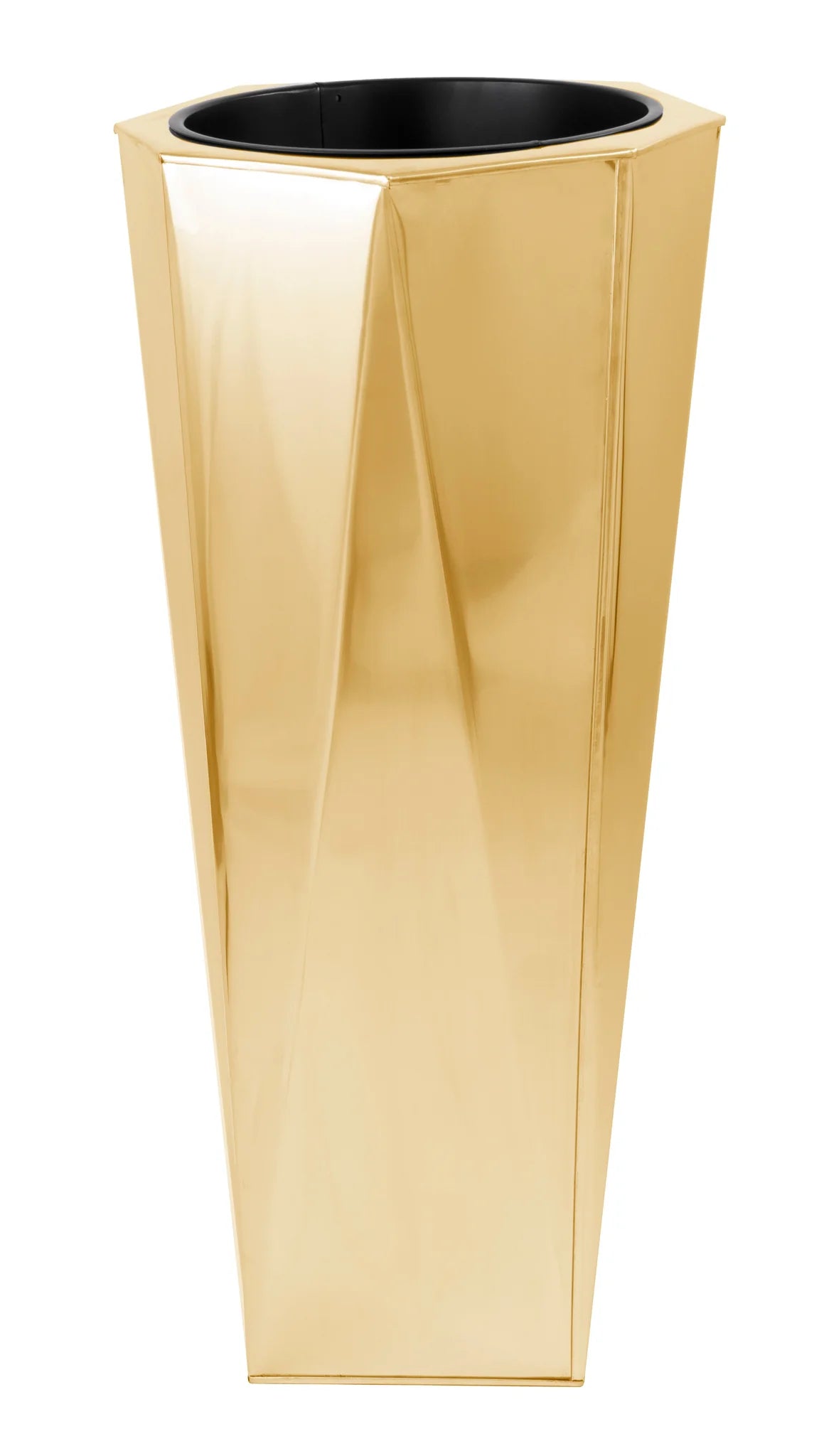 PRISM STAINLESS STEEL FLOOR VASE PLANTER