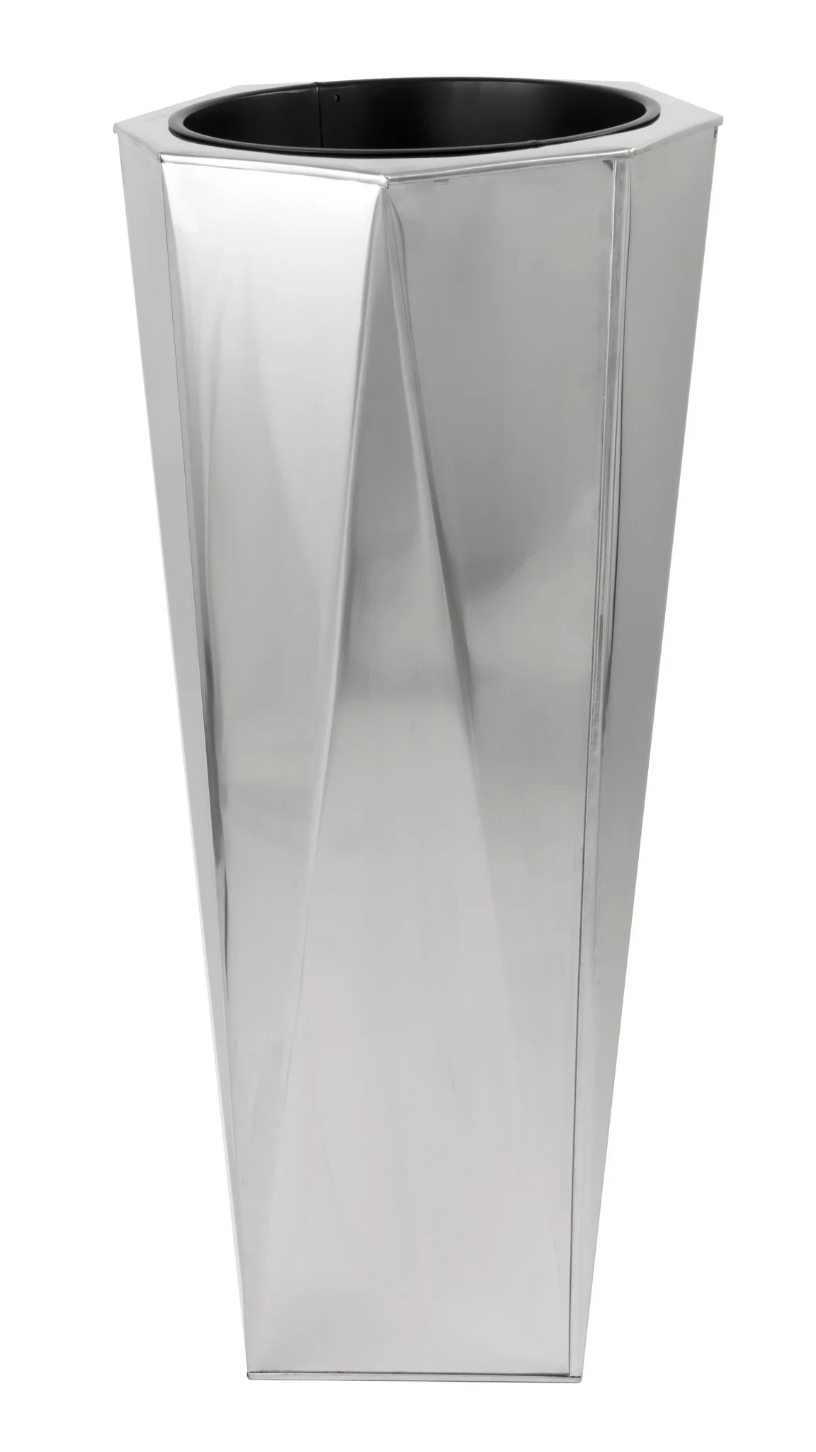 PRISM STAINLESS STEEL FLOOR VASE PLANTER