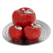 4PC APPLE SET W/ PLATE KITCHEN DECOR