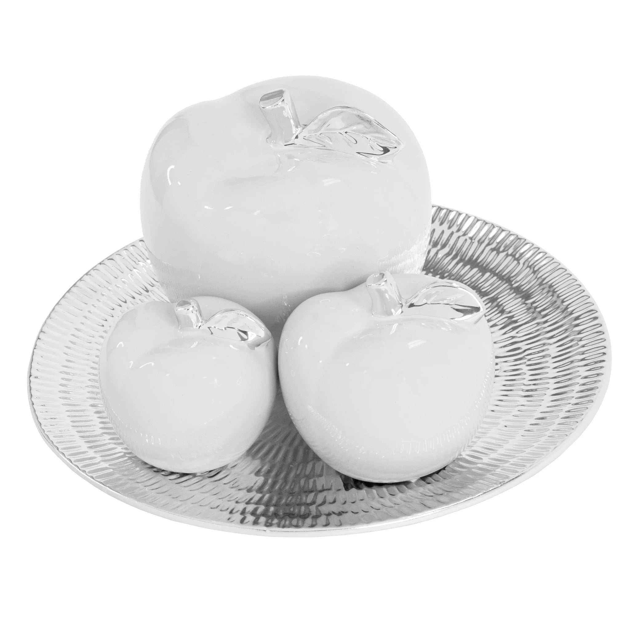 4PC APPLE SET W/ PLATE KITCHEN DECOR