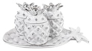 4PC PINEAPPLE KITCHEN DECOR.