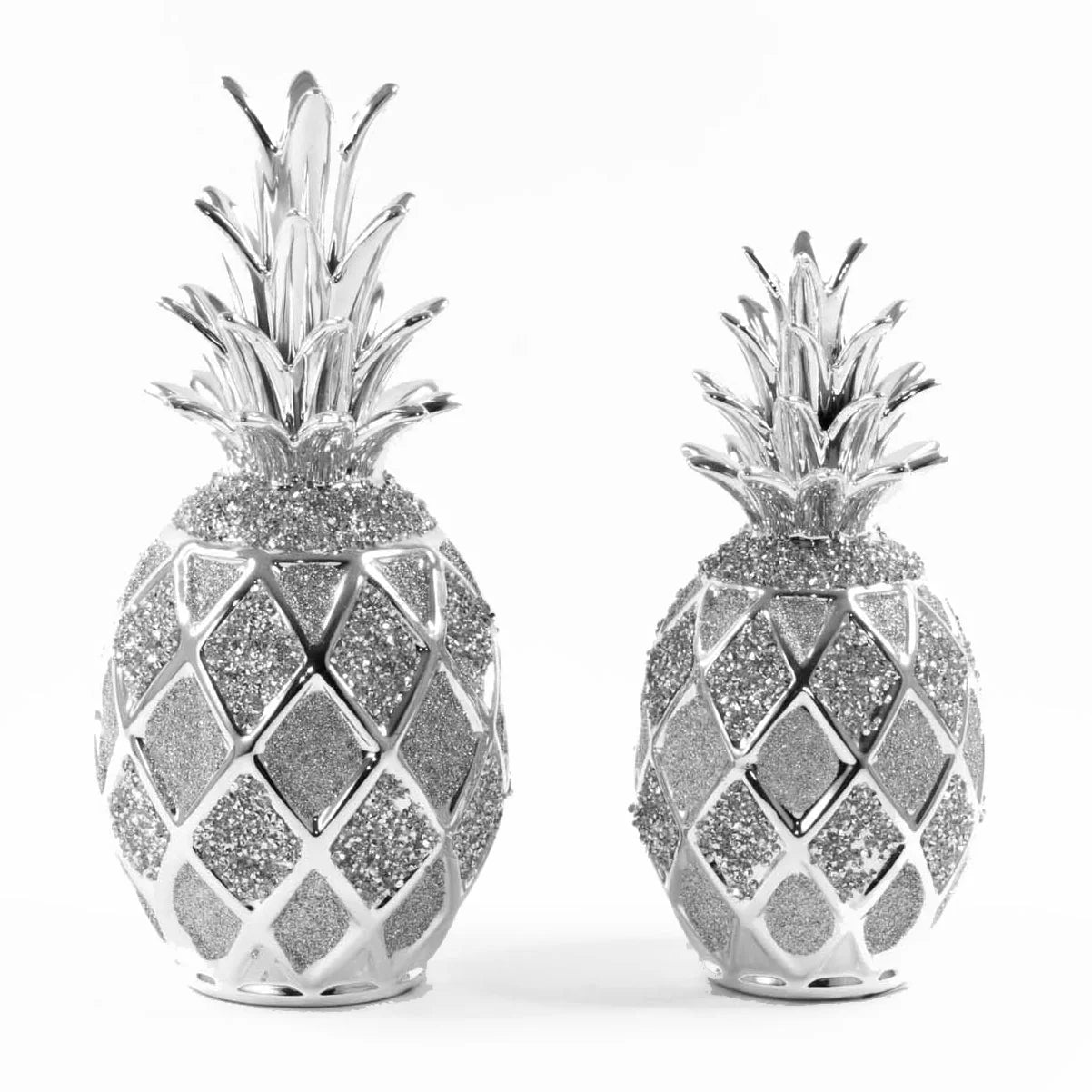 2PC PINEAPPLE GLAM TABLETOP KITCHEN DECOR