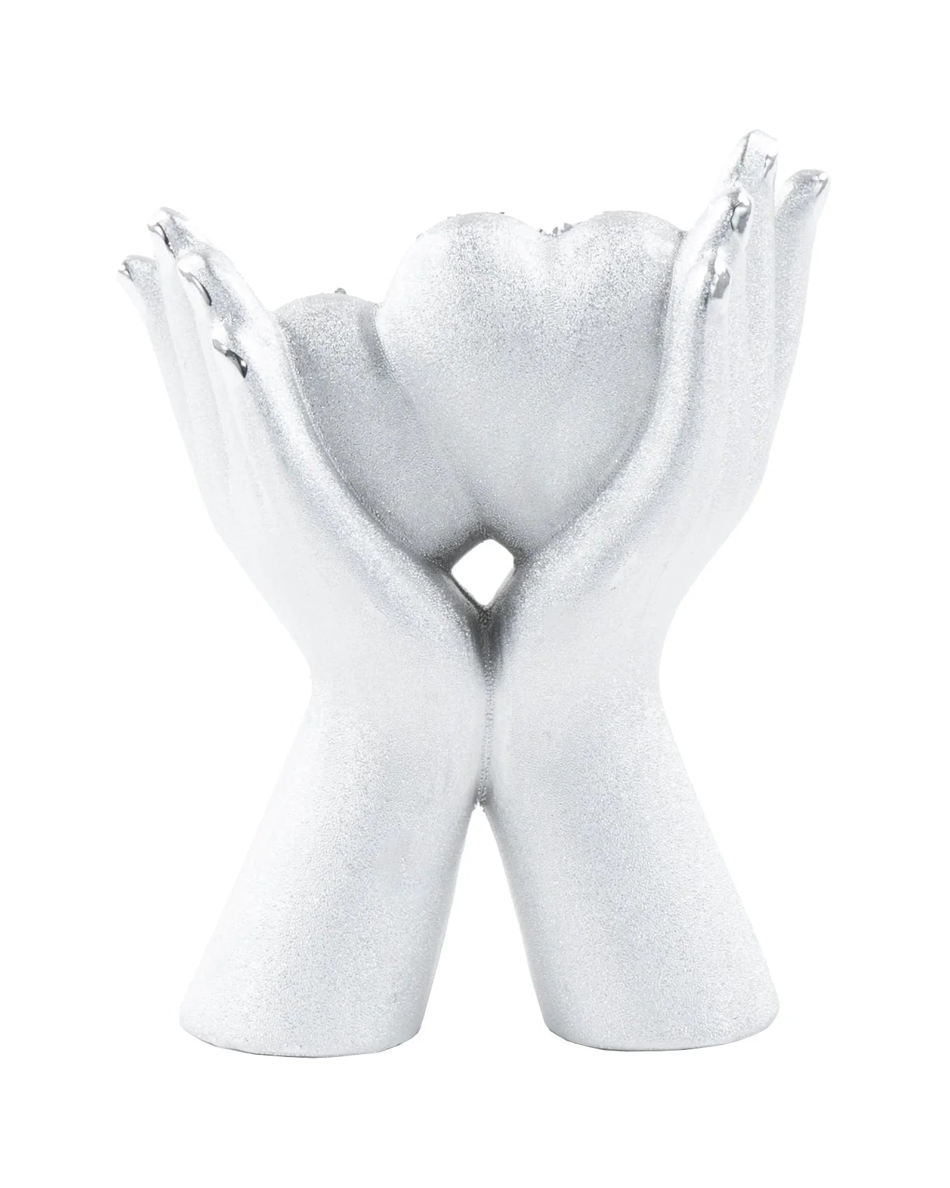 HANDS HOLDING DIAMOND HEARTS DECOR