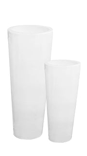 WHITE FLOOR VASE PLANTERS