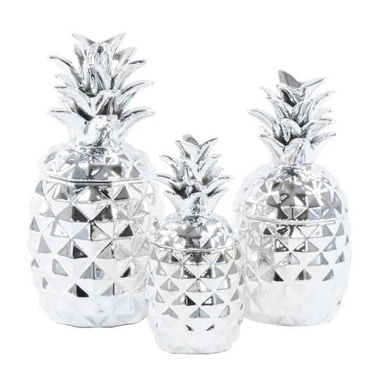 3PC PINEAPPLE CANISTER SET KITCHEN DECOR.