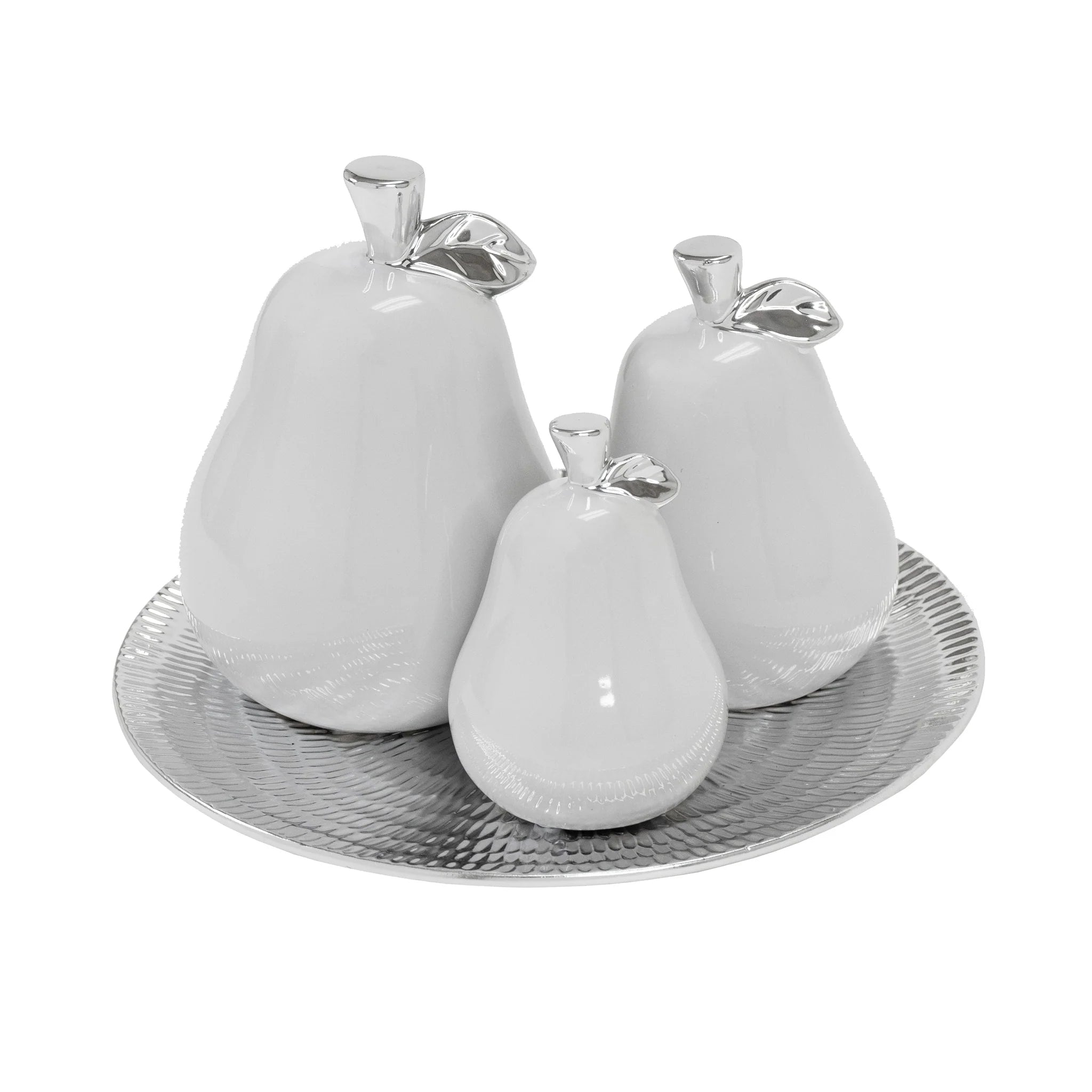 4PC PEAR SET W/ PLATE KITCHEN DECOR