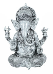 GANESH SILVER TABLETOP SCULPTURE