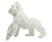 LARGE MARBLE PRINT GORILLA SCULPTURE
