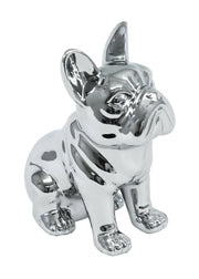 CERAMIC SITTING BULLDOG SCULPTURE