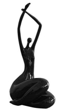 SITTING HANDS UP WOMAN SCULPTURE