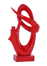 RED WRAPPED UP ABSTRACT SCULPTURE