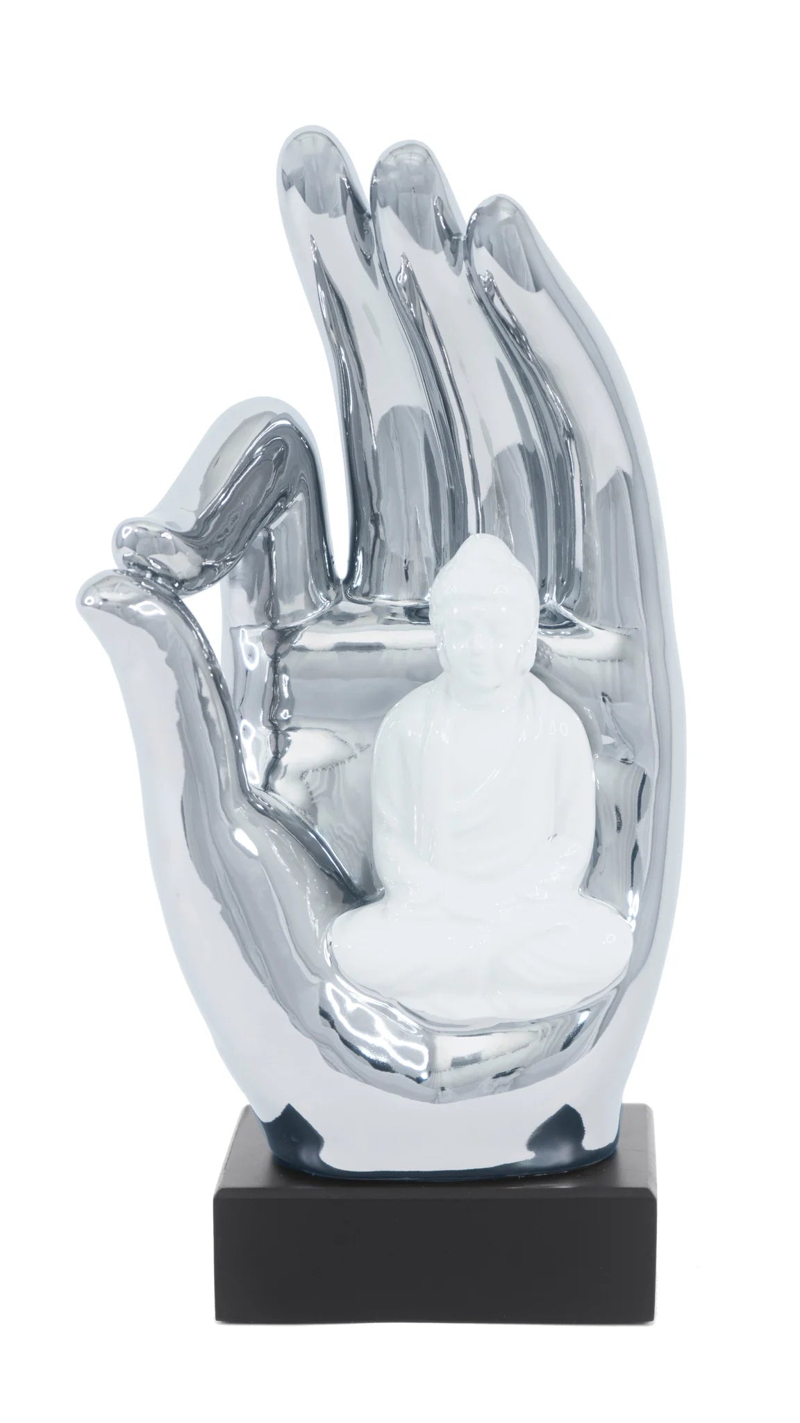 BUDDHA IN HAND TABLETOP SCULPTURE