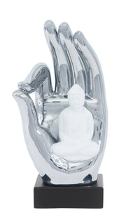 BUDDHA IN HAND TABLETOP SCULPTURE