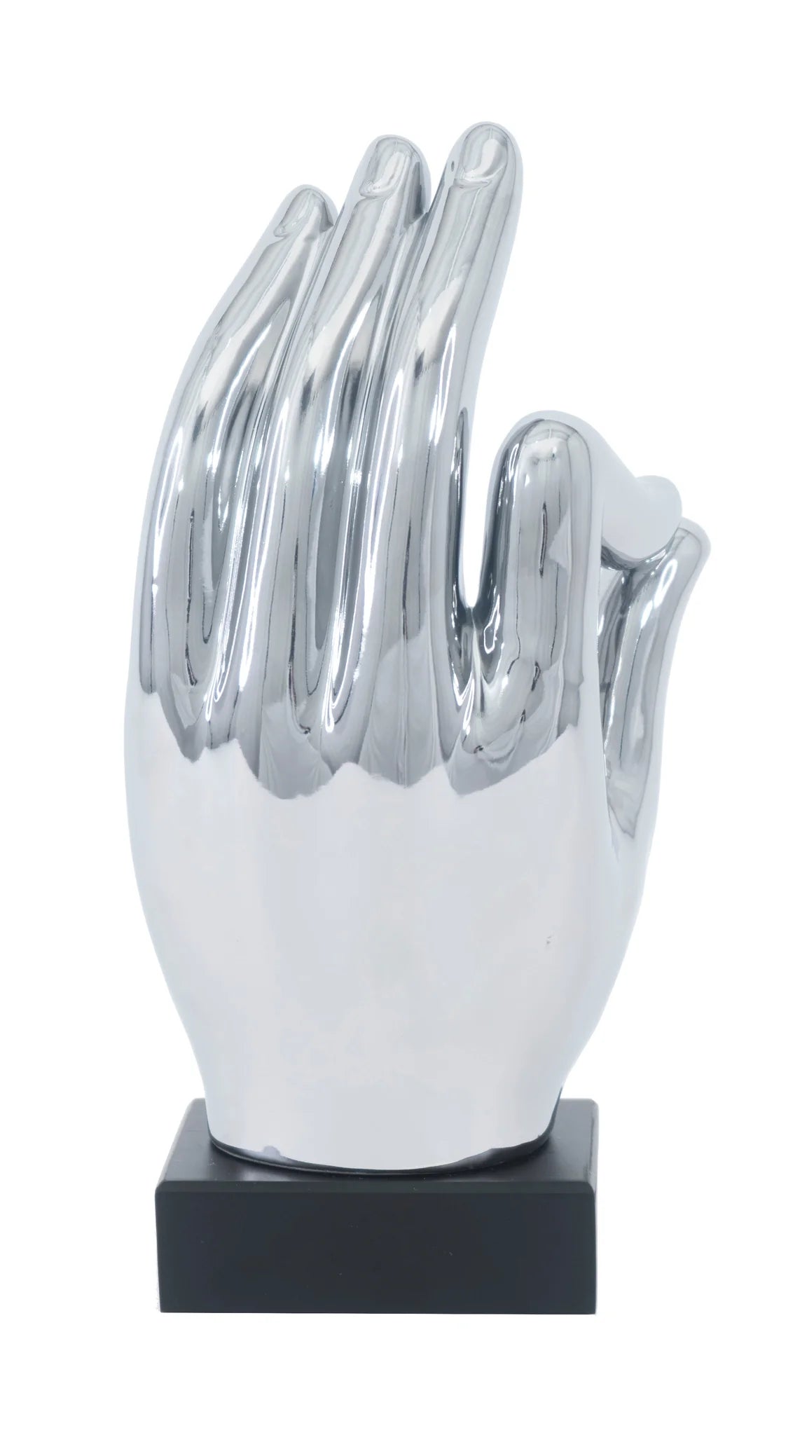 BUDDHA IN HAND TABLETOP SCULPTURE