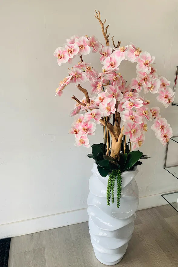 PINK ORCHIDS LARGE VASE