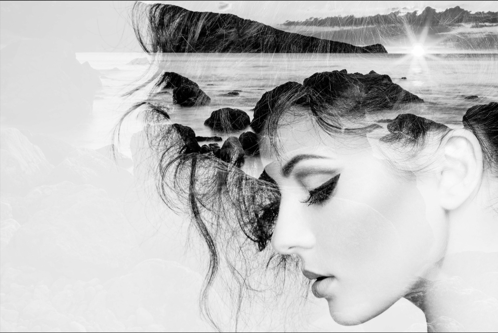 DOUBLE PORTRAIT OF WOMAN COMBINED WITH NATURE