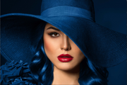RED LIPS BLUE HAT
