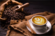 CUP OF COFFEE WITH LATTE ART