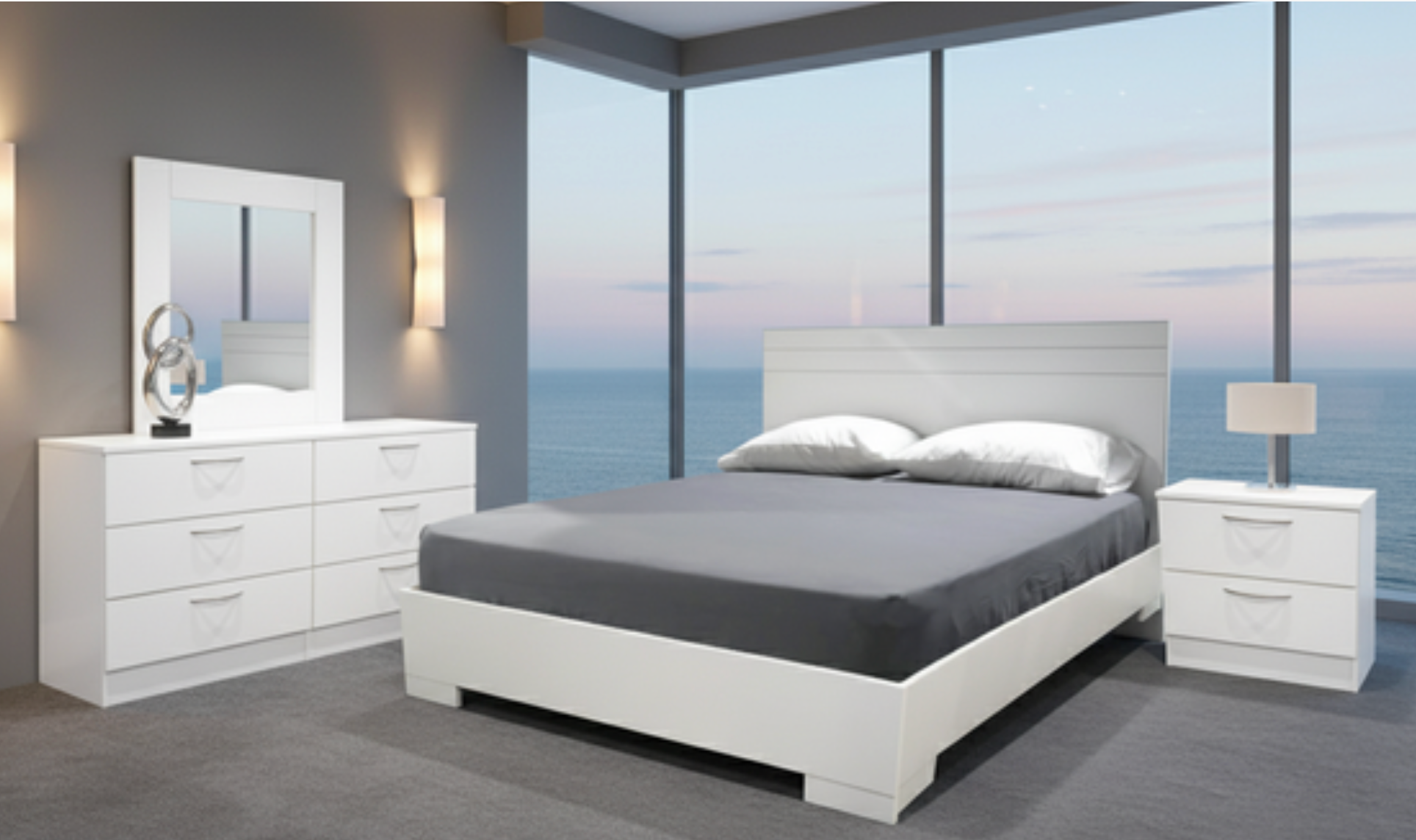 ALLEGRO WHITE BEDROOM SET