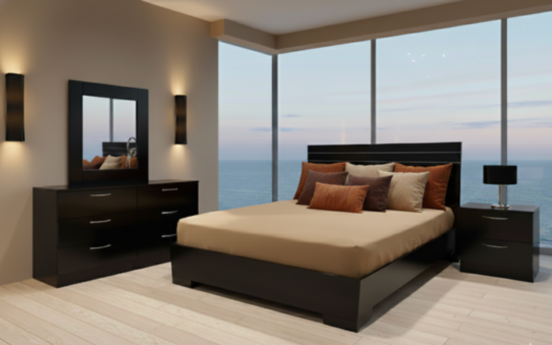 ALLEGRO BLACK BEDROOM SET