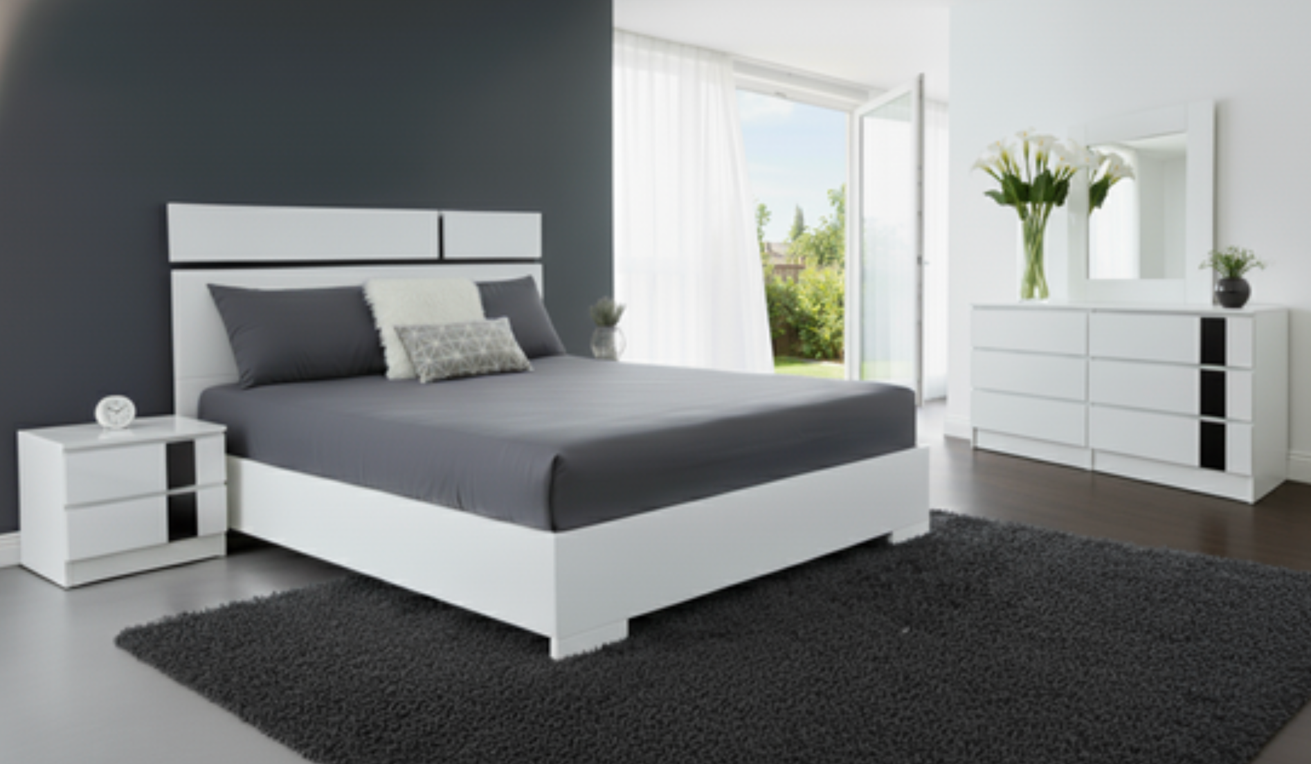 METRO WHITE BEDROOM SET