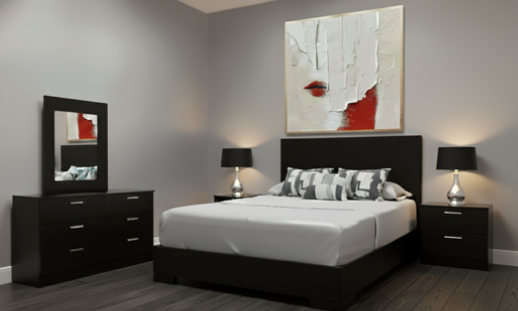 TOKYO BLACK BEDROOM SET