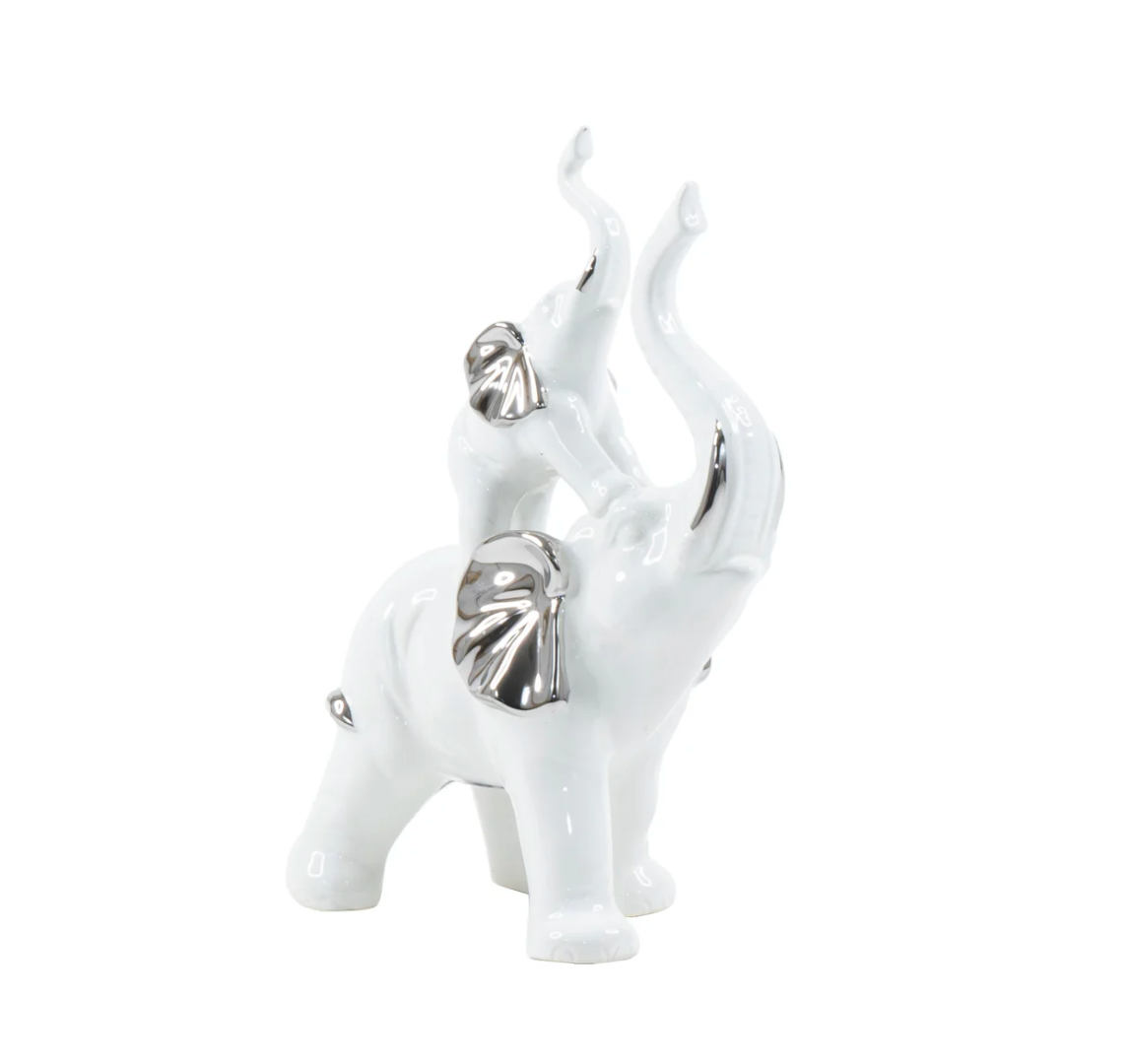 Elephant w/ Baby Sculpture