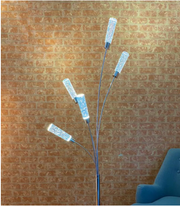 5 ACRYLIC CYLINDERS FLOOR LAMP // CHROME