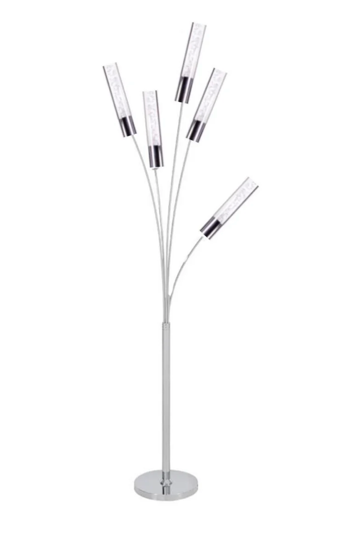5 ACRYLIC CYLINDERS FLOOR LAMP // CHROME