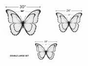 3 PCS DOUBLE SET ACRYLIC BUTTERFLY WITH MIRROR