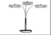 CRYSTAL DROP SHADE FLOOR LAMP CHROME