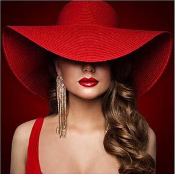 WOMEN WITH RED ACCESSORIES