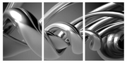 ABSTRACT SILVER 3 PIECES