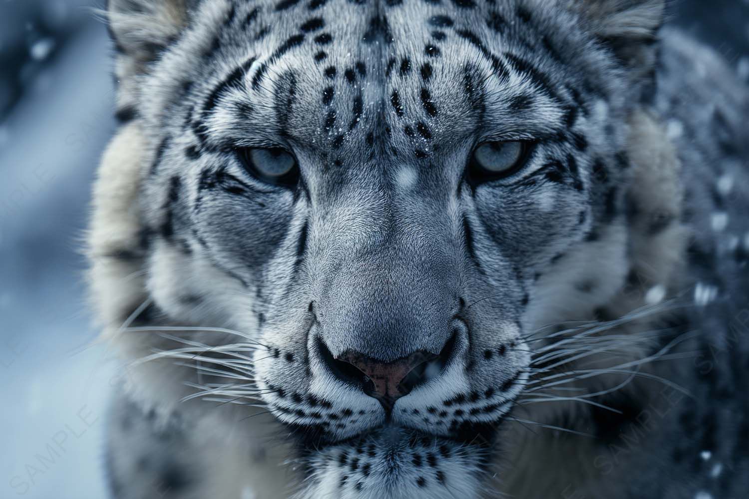 PORTRAIT OF SNOW LEOPARD