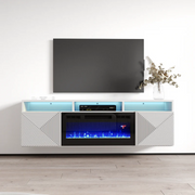 GIZA BL-EF FLOATING FIREPLACE TV STAND