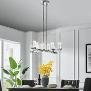 VICTORY 12 LIGHT CHANDELIER // CHROME