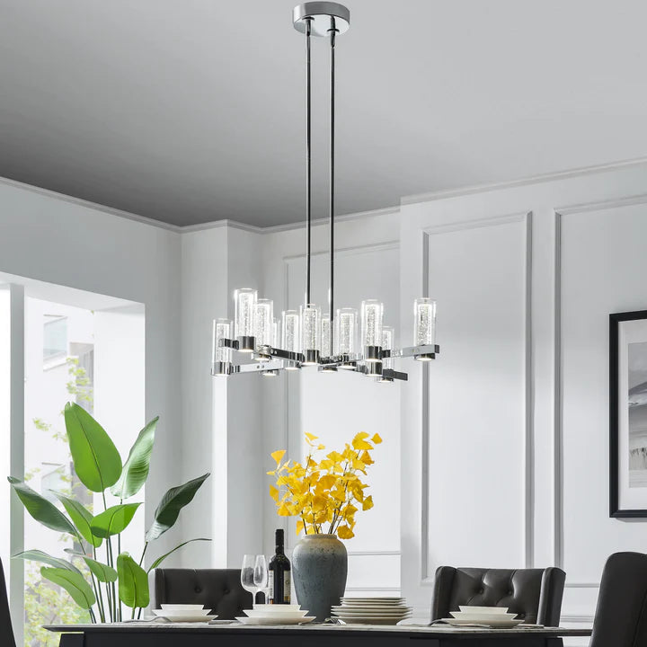 VICTORY 12 LIGHT CHANDELIER // CHROME