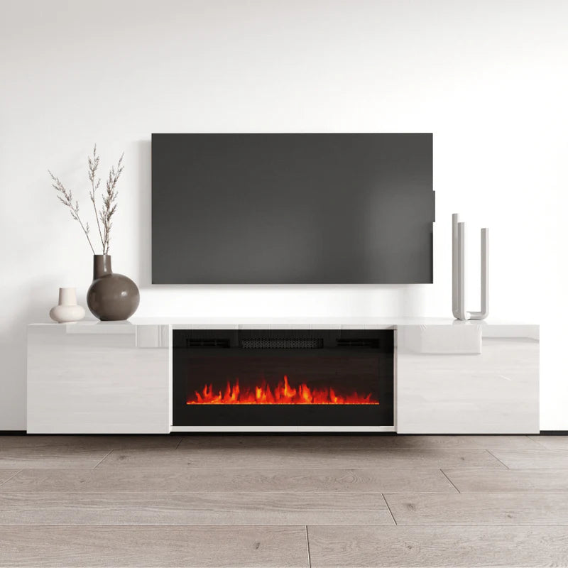 CALI BL-EF FLOATING FIREPLACE TV STAND
