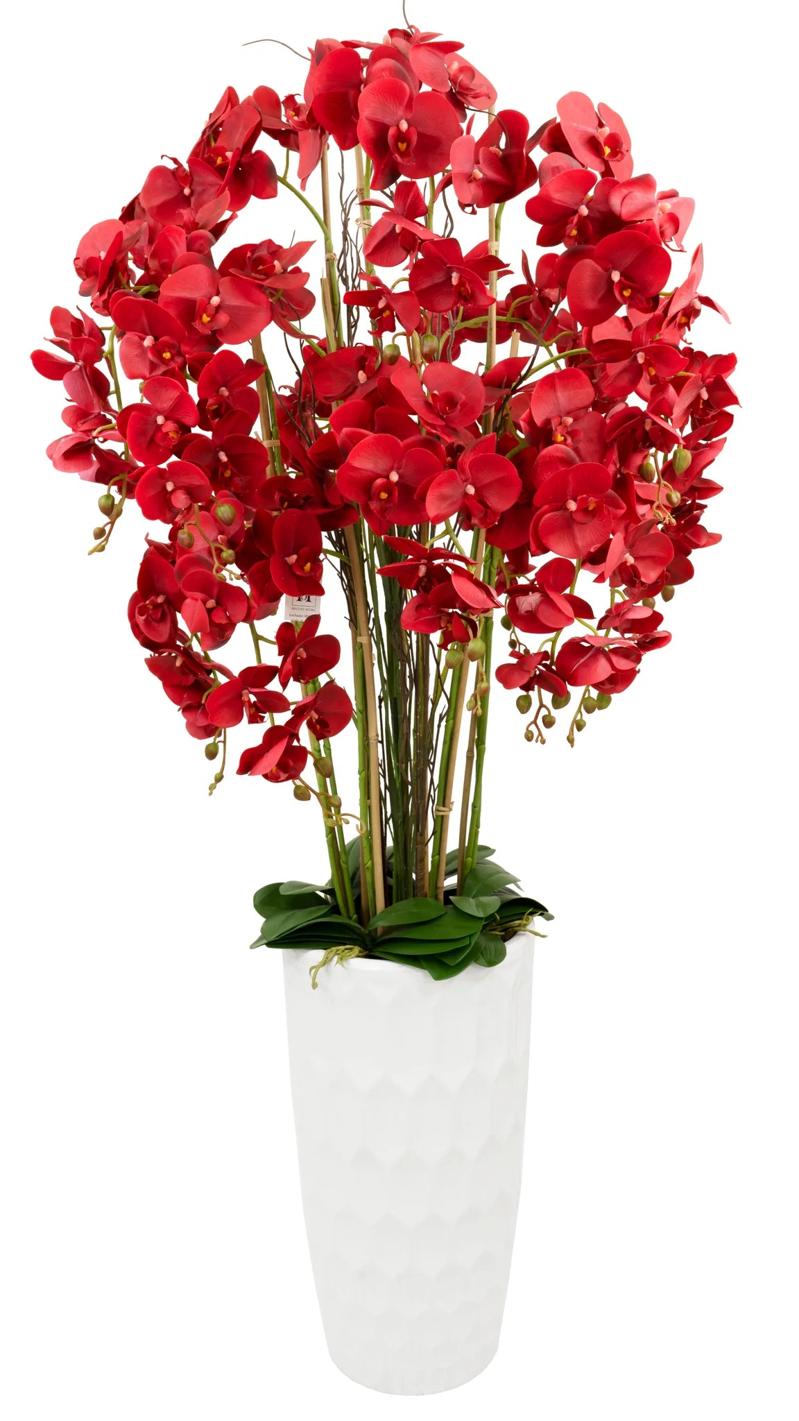 ORCHID HONEYCOMB ROUND FLOOR VASE ARRANGEMENT DECOR