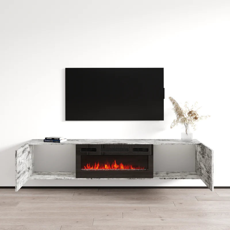 BAJA BL-EF FLOATING FIREPLACE TV STAND