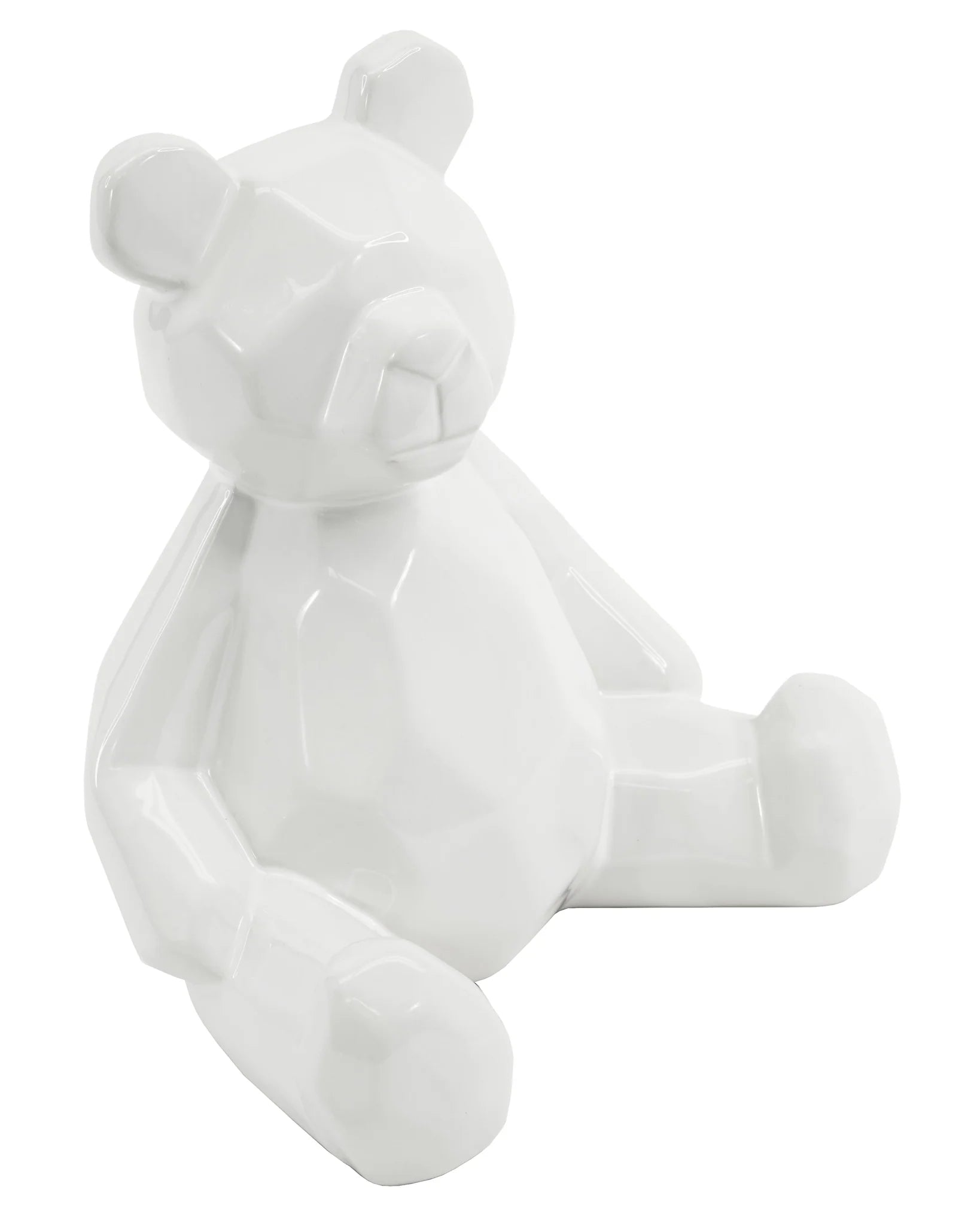 CERAMIC SITTING BEAR SCULPTURE