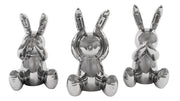 SEE NO EVIL, HEAR NO EVIL, TALK NO EVIL BUNNY SCULPTURES